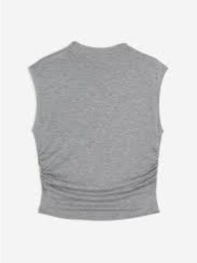 H&M Light Gray Ruched-Back Tank Top